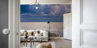 A beautiful coastal rock wallpaper mural with crashing waves., GD4782
