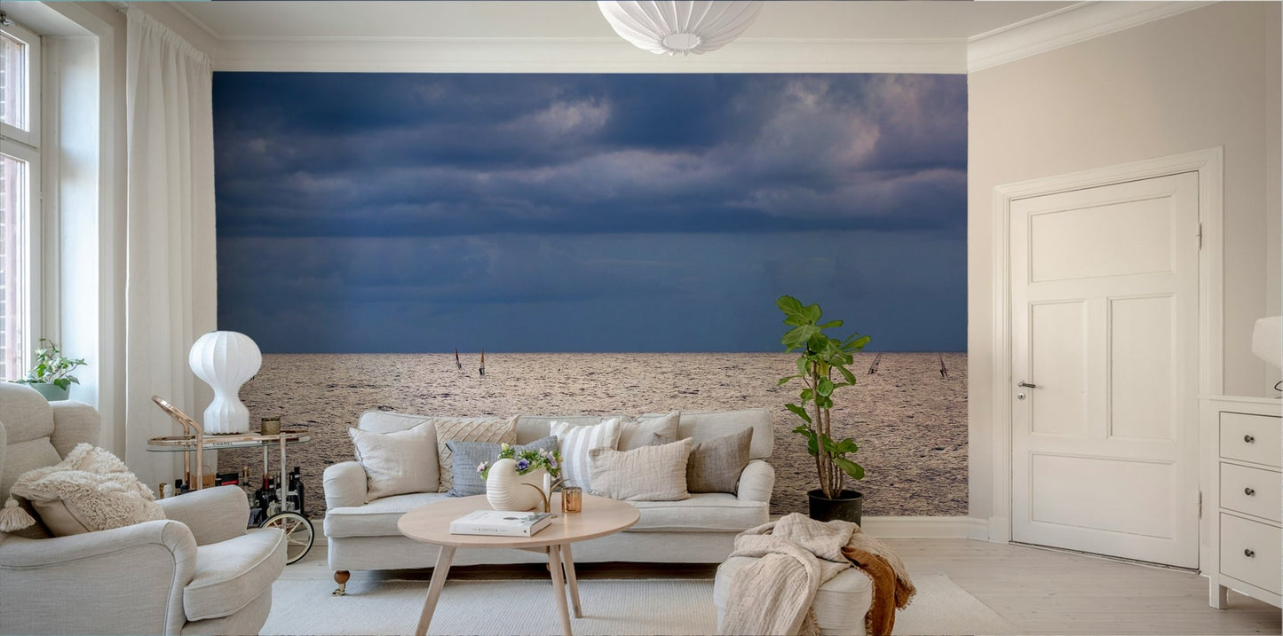 A classic ocean wallpaper for walls with a coastal theme., GD4782