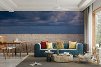 A contemplative rocky shoreline wallpaper mural for a feature wall., GD4782