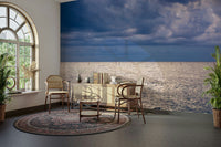 A tranquil ocean scene wall mural for nautical decor., GD4782