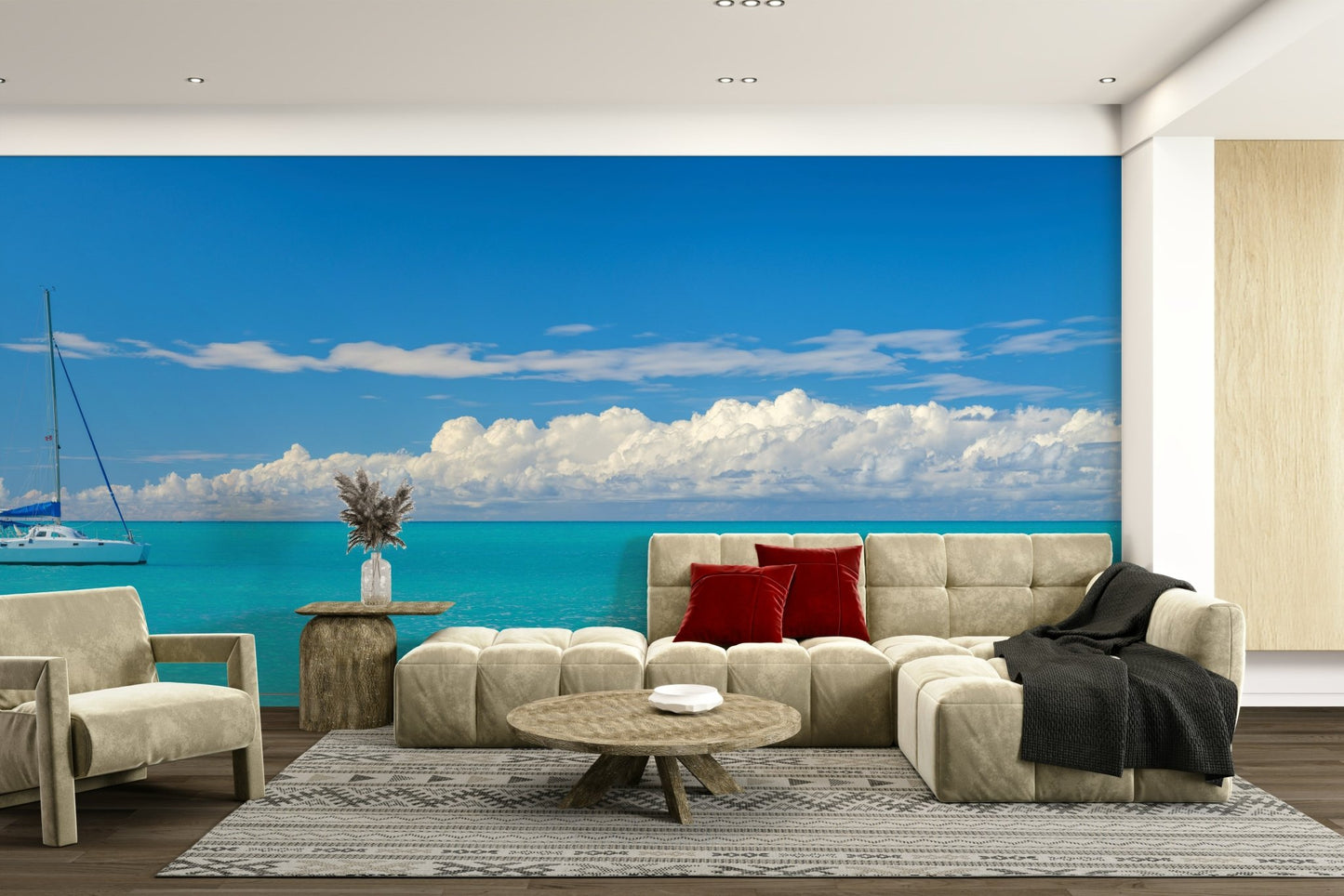 Soothing sea view mural for bedrooms, GD1979