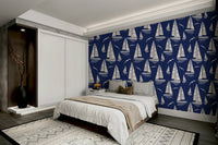 Durable wallpaper for walls with maritime design

