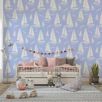 Close-up of seaside regatta wallpaper texture

