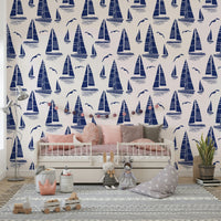 Durable wallpaper for walls with coastal design

