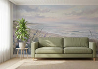 Hallway design using Seaside Serenity & Dune Blooms wall mural shoreline