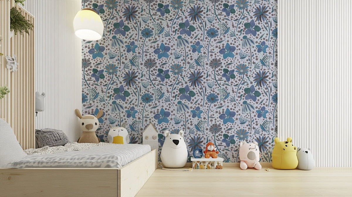 secret butterfly garden blue wallpaper GD3308

