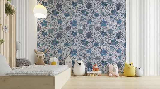 secret butterfly garden blue wallpaper

