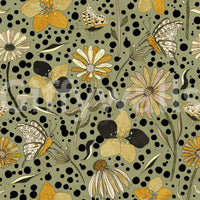 Artistic wallpaper inspired by secret gardens and butterflies.


