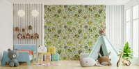 Secret Butterfly Green wallpaper for a child's room.

