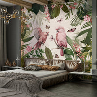 Whimsical garden wallpaper for quiet spaces


