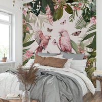 Secret garden scene with detailed flower patterns

