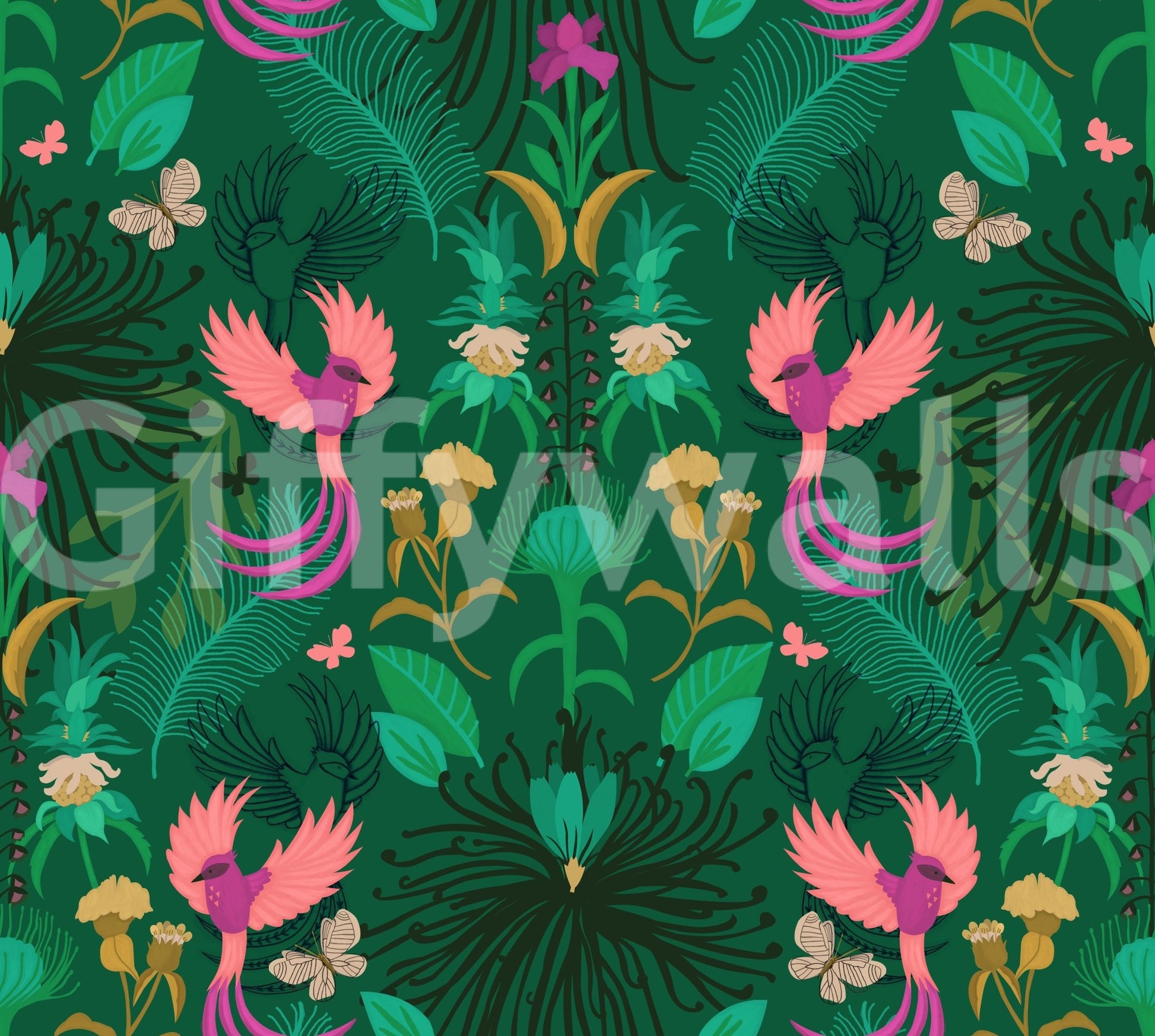Nature-inspired wallpaper for interiors

