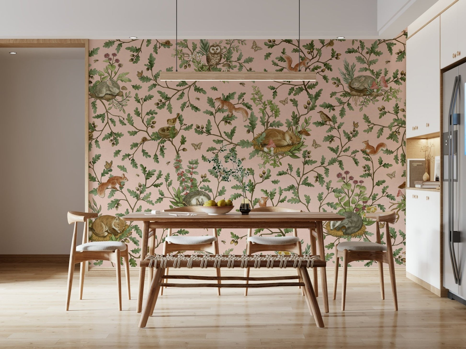 Artistic render of the Secret Grove Wall Mural
