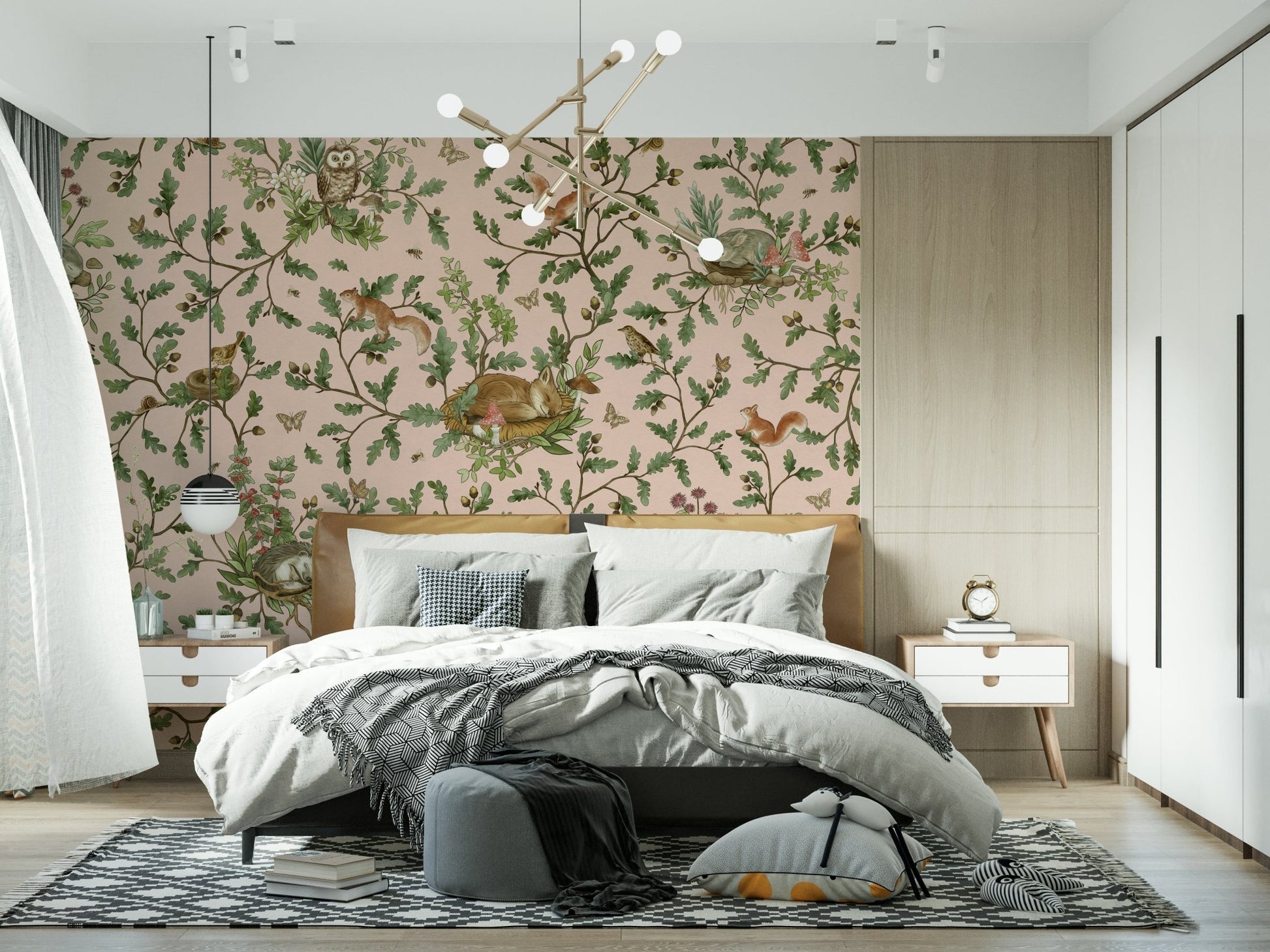 Pattern showing layers of trees in Secret Grove Wall Mural