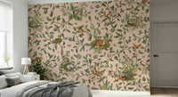 Modern living room featuring the Secret Grove Wall Mural