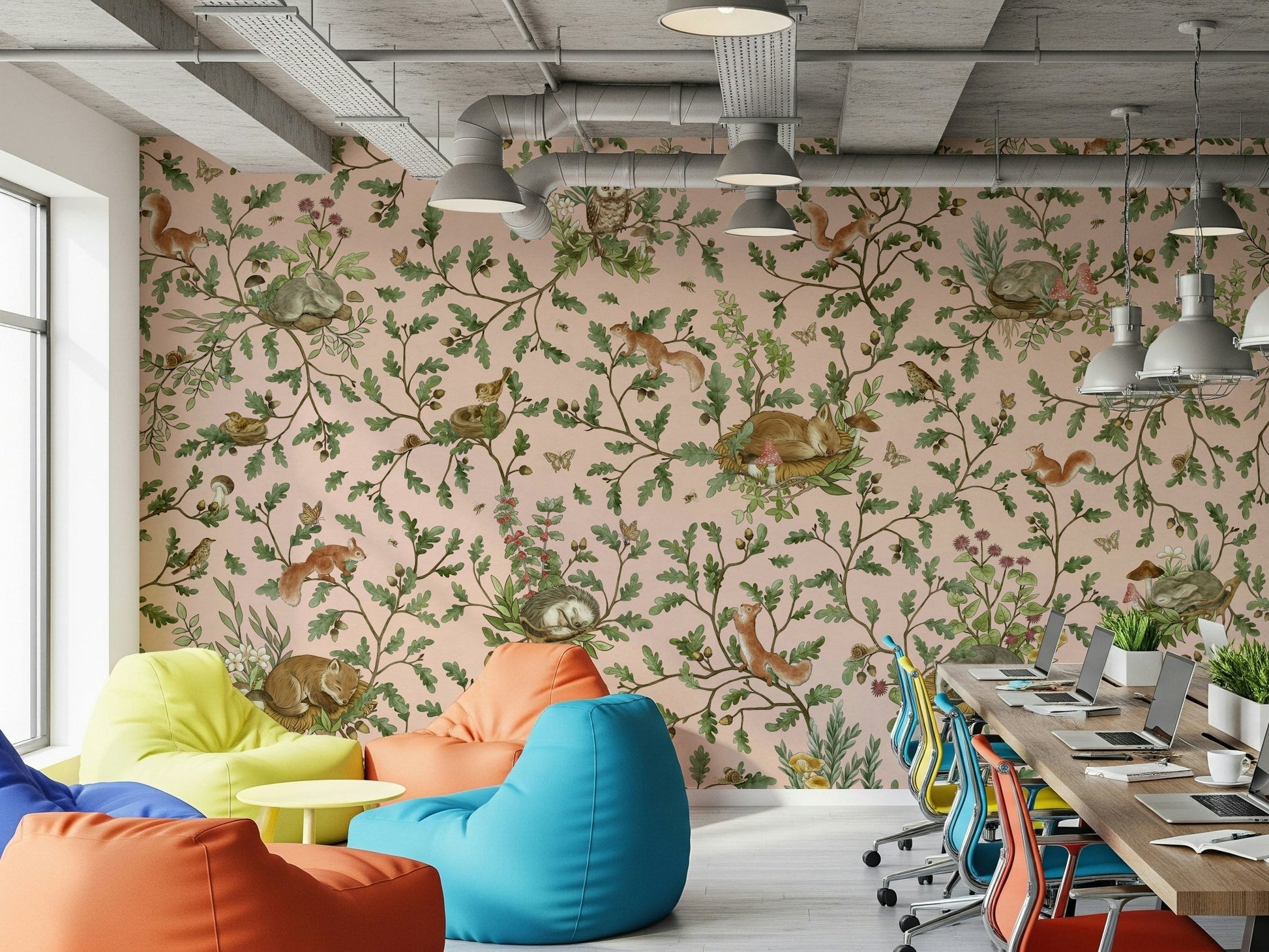 Shades of green in the tranquil Secret Grove Wall Mural