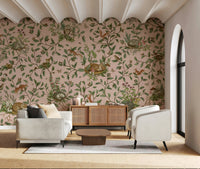 Sophisticated foliage on the Secret Grove Wall Mural design