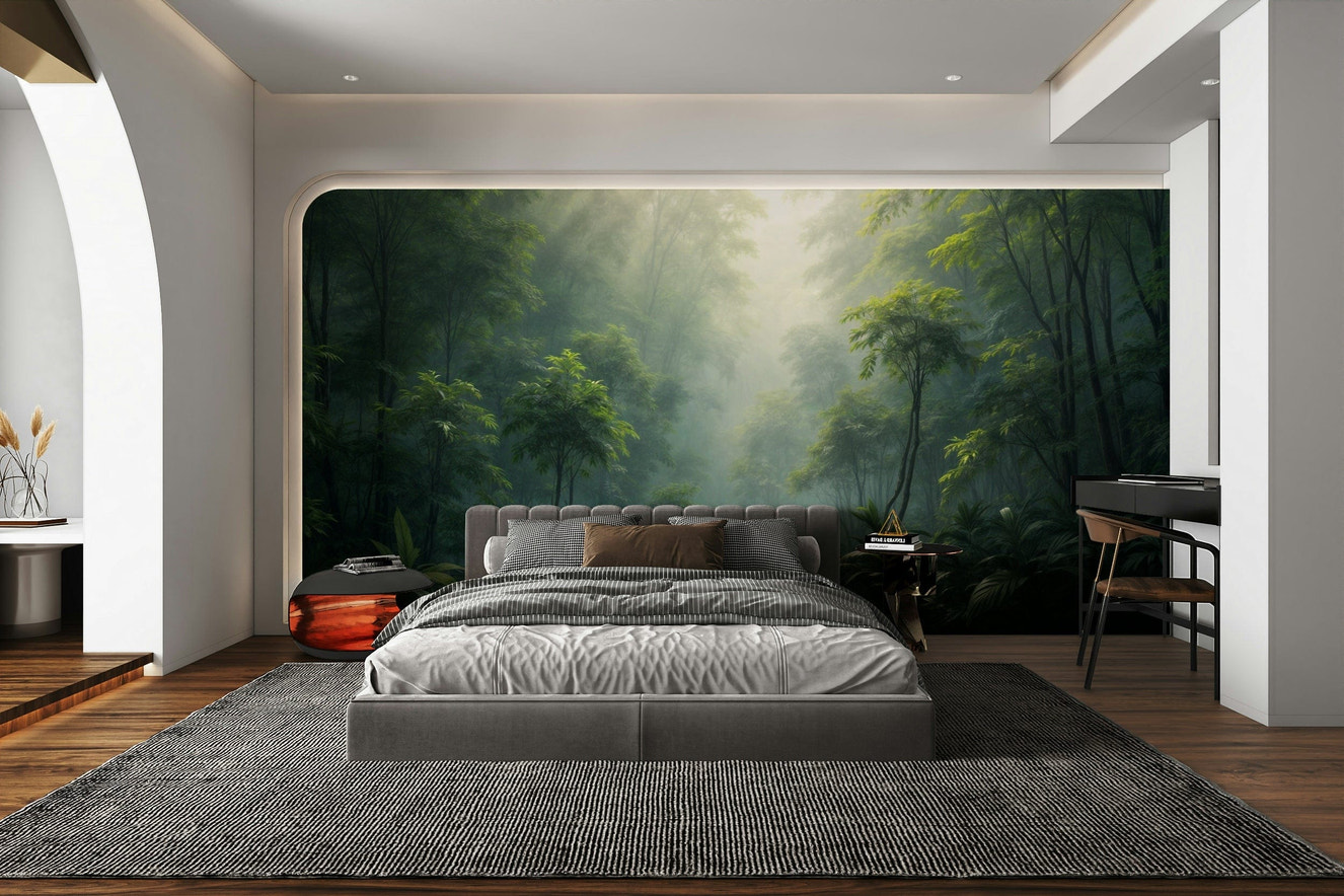Secret jungle rainforest wall mural

