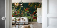Exotic Vintage Garden Mural for Bold Interior Decor


