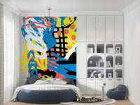 A contemplative gentle design wallpaper mural for a feature wall.