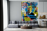 A serene modern pattern wall mural for your decor.