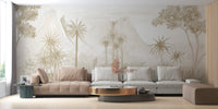 Sepia Forest Wallpaper Mural - Giffywalls