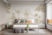 Sepia Forest Wallpaper Mural