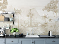 Sepia Forest Wallpaper for kitchen