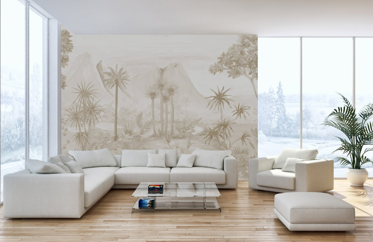 Get the Sepia Forest Nursery Wallpaper Mural Now - Giffywalls
