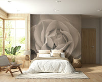 Moody floral Sepia Rose wallpaper mural perfect for creating a cozy nook.