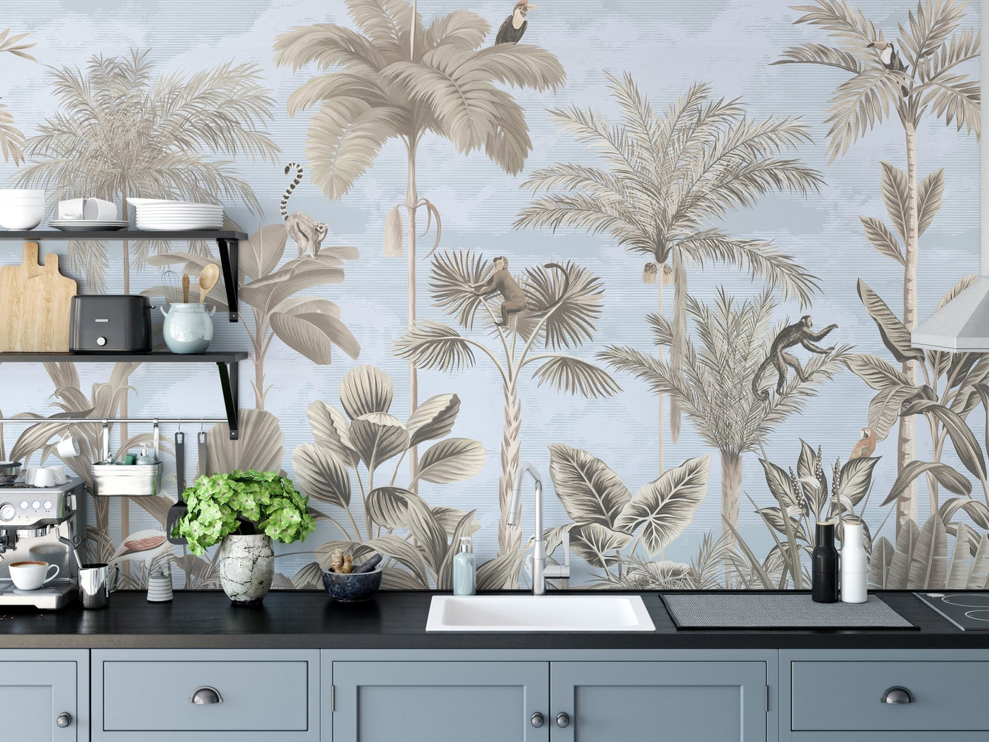Sepia Treetop Ballet Wallpaper C290