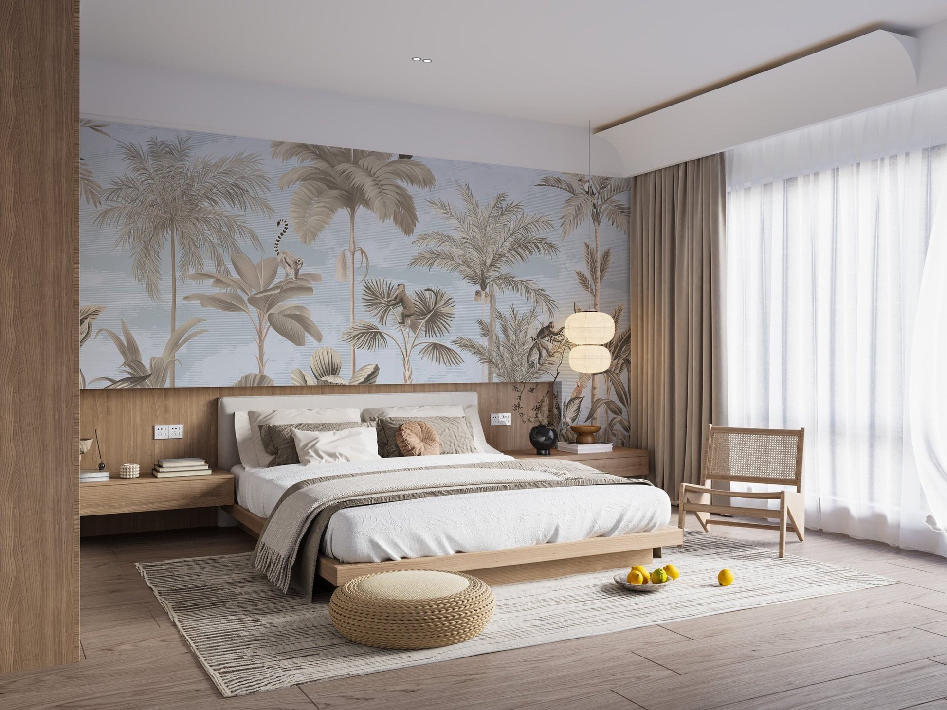 Sepia Treetop Ballet Wallpaper - C290