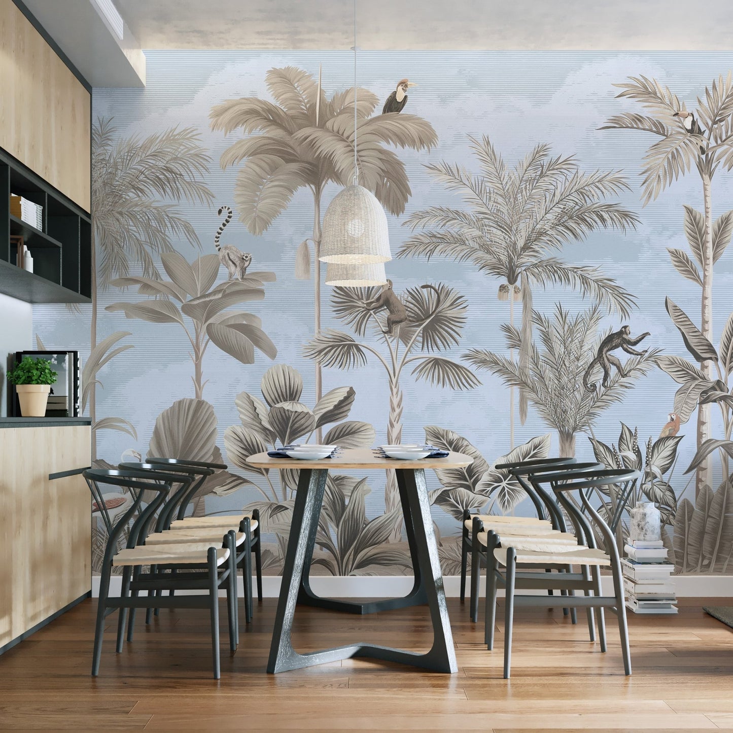 Sepia treetop ballet wallpaper for kitchen C290