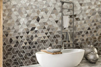 Geometric Sepia Triangle Tiles Wall Mural A557
