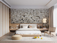 Chic Sepia Triangle Tiles Mural
 A557