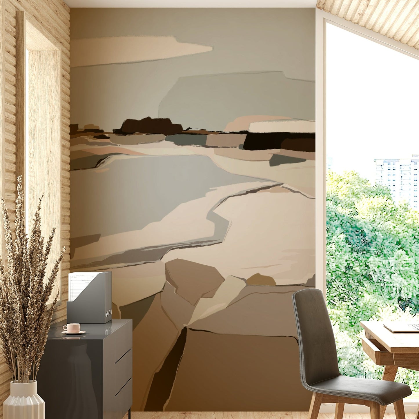 Gentle color gradients modern wallpaper

