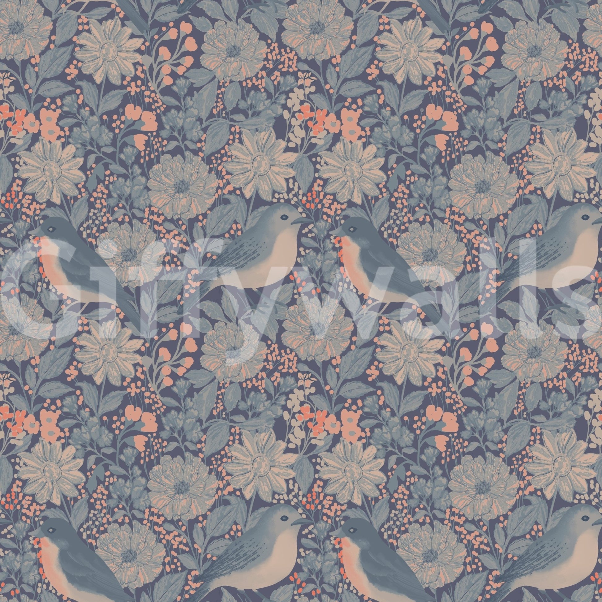 A high-quality serene bird wall mural for walls.

