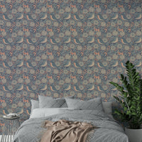 A contemplative birdcage wallpaper mural for a feature wall.

