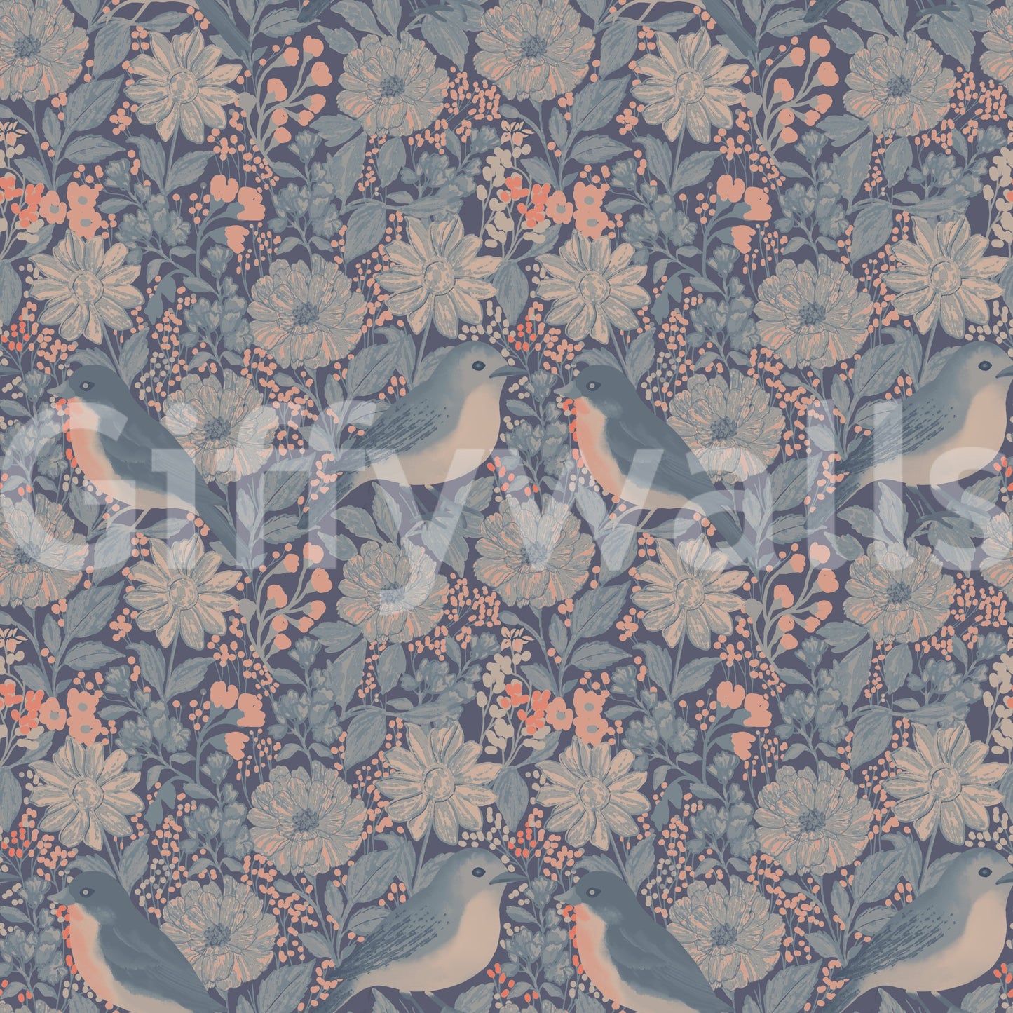 A high-quality serene bird wall mural for walls.

