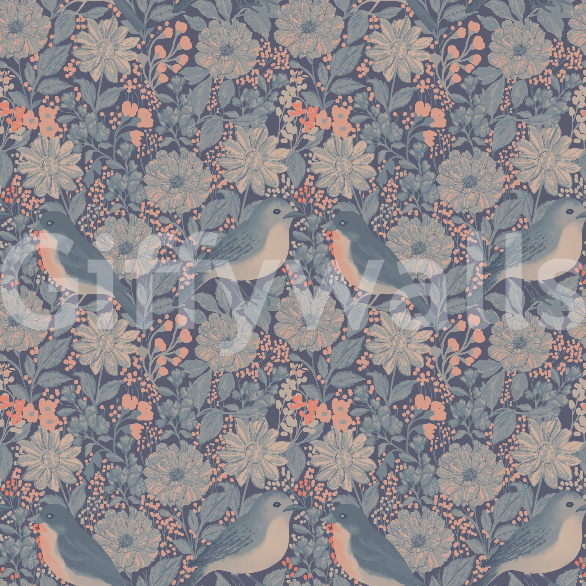 A high-quality serene bird wall mural for walls.

