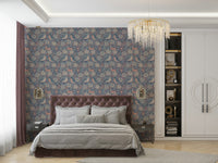 A calming aviary design wallpaper mural that defines a space.

