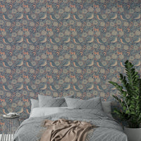 A contemplative birdcage wallpaper mural for a feature wall.

