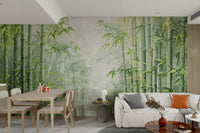 Tall bamboo wallpaper for living room walls

