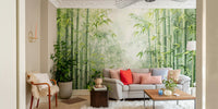 Nature-inspired bamboo wallpaper design


