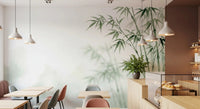 Café view with Serene Bamboo Murals Wall Mural beside the dining area, GD8916