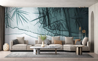 Serene bamboo shadow botanical wallpaper
