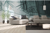 Nature-inspired bamboo wallpaper design
