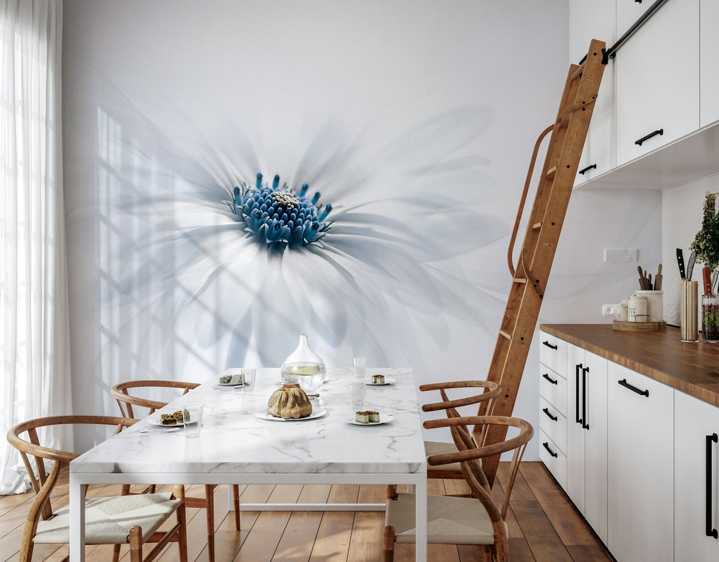 An artistic nature inspired mural for home decor.