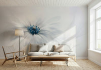 A beautiful modern art wall mural of delicate flowers.