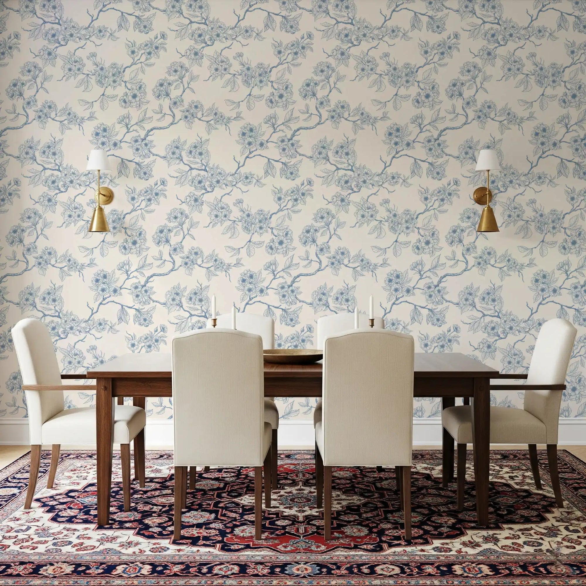Fine branchwork gives Serene Blossom Branches wallpaper a calm botanical look, GD9274